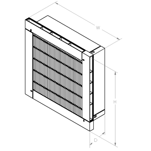 MINI-CELL MERV 13 12x24x4 Mini-Pleat Air Filter Plastic Frame, Single Header