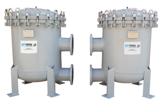 8-Bag-Filter-Carbon-Steel-Housing with D & E Inlets/Outlets